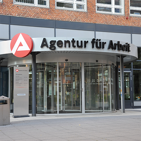 Entrance of Agentur für Arbeit.